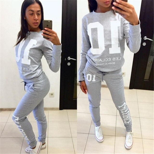 2019 Autumn Queen pattern print Tracksuit set women casual o neck long sleeve hoodies set Lady fashion winter Sweatshirt suits