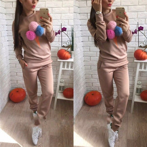 2019 Autumn Queen pattern print Tracksuit set women casual o neck long sleeve hoodies set Lady fashion winter Sweatshirt suits