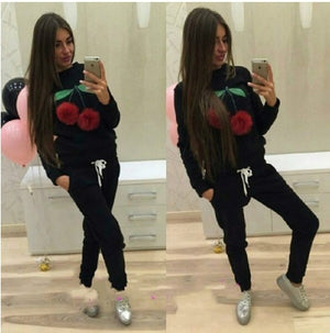 2019 Autumn Queen pattern print Tracksuit set women casual o neck long sleeve hoodies set Lady fashion winter Sweatshirt suits