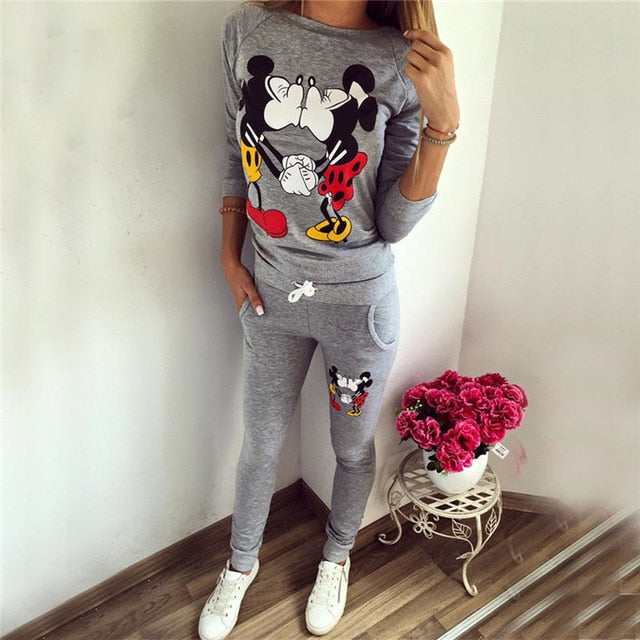 2019 Autumn Queen pattern print Tracksuit set women casual o neck long sleeve hoodies set Lady fashion winter Sweatshirt suits