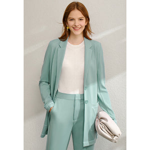 Amii Minimalist Spring Office Lady Two Pieces Set Women Fashion Lapel Solid Blazer High Waist Pants Female Suit Set 12060901