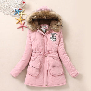 new winter women jacket medium-long thicken plus size 4XL outwear hooded wadded coat slim parka cotton-padded jacket overcoat