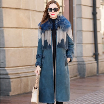 Luxury Double Faced Fur Coat 2020 Winter Jacket Women Natural Wool Fur Coat Female Mink Fur Genuine Leather Jacket MY